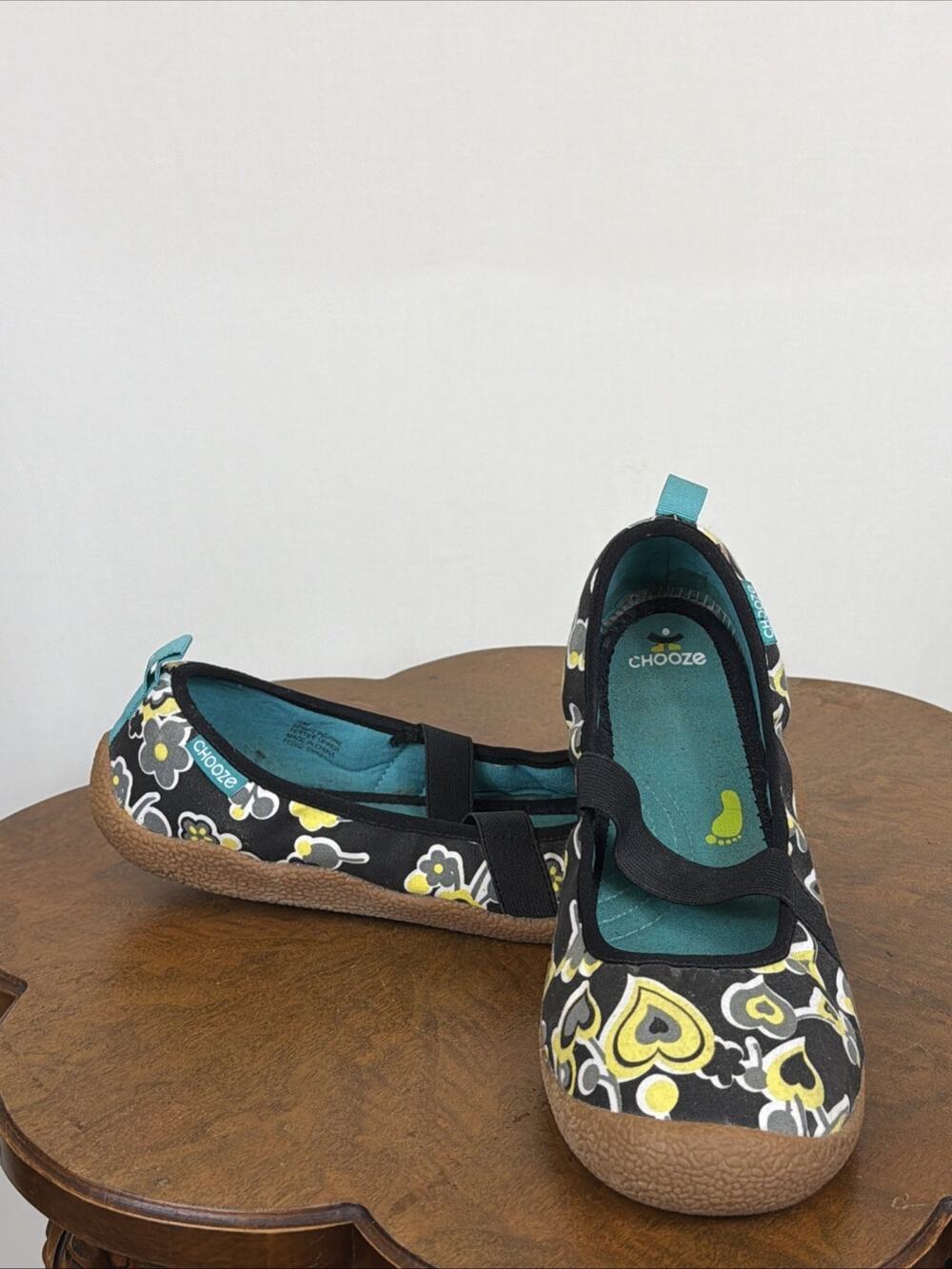 Chooze Vegan Multicolor Floral Comfort Flats Shoes Womens Size 10